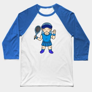 Cute girl tennis player Baseball T-Shirt